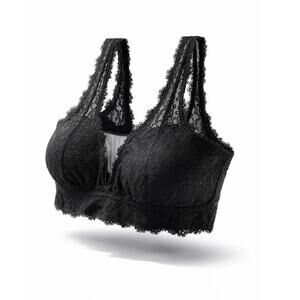Aerie Lace Bralette Bra Size XXL Black New With Tags Wireless